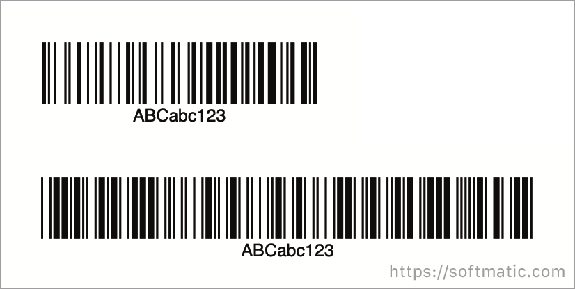 Temporada beneficioso anchura Explicación del código de barras 128 - Describe el código 128 A, B, C -  Código de barras de muestra del código 128, generador