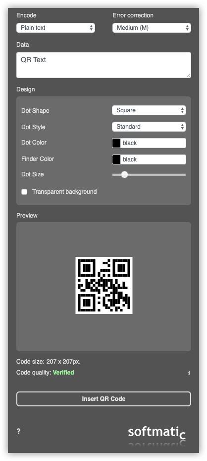 QR code with text in Photoshop