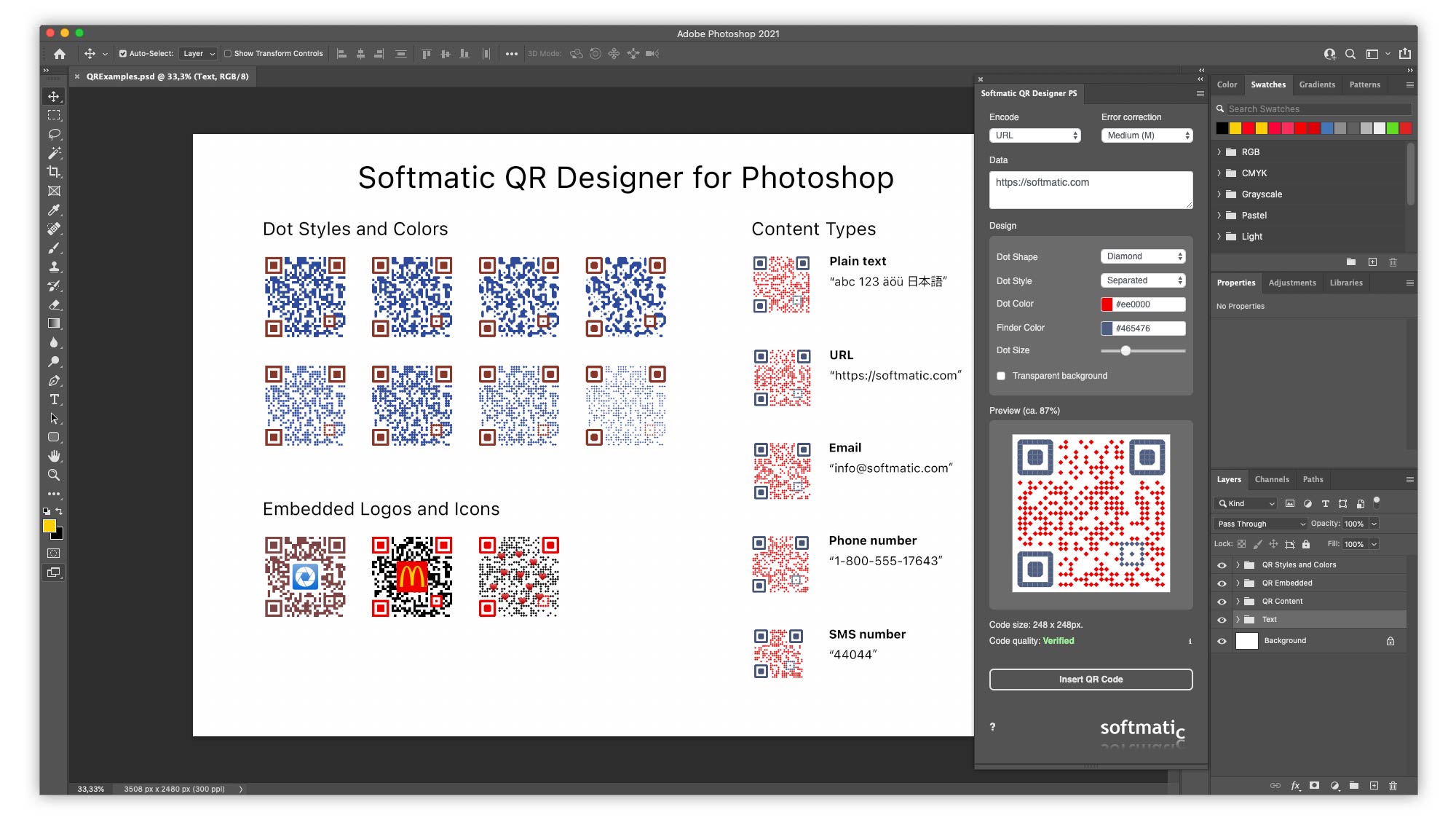 QR Codes mit Logos Bildern in Photoshop erstellen
