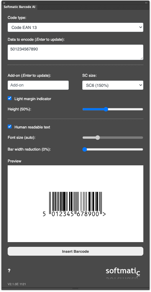 InDesign add barcode to artwork